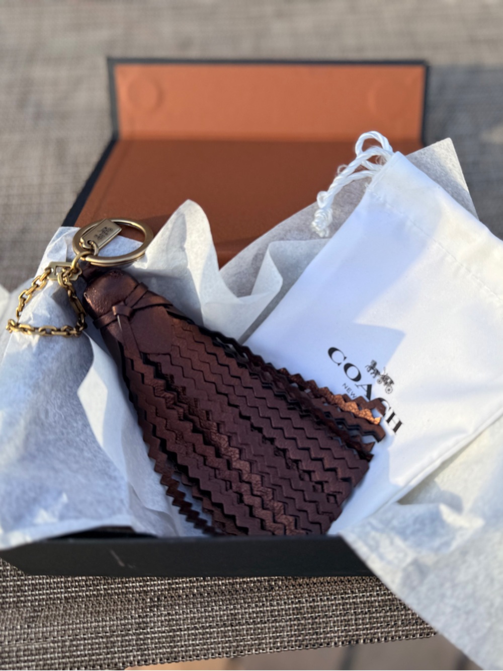 Coach Japan Exclusive Heritage Leather Tassel Bag Charm - Picture 3 of 5